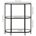 thumbnail image 3 of Evelyn&Zoe Leif 30" Wide Oval Bookcase, Blackened Bronze, 3 of 8