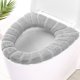 thumbnail image 3 of JINESXIAO Liquidación de hoy Funda para asiento de inodoro, gruesa, suave, cálida, elástica, lavable, se adapta a todos los asientos de inodoro ovalados, color gris, 3 of 3