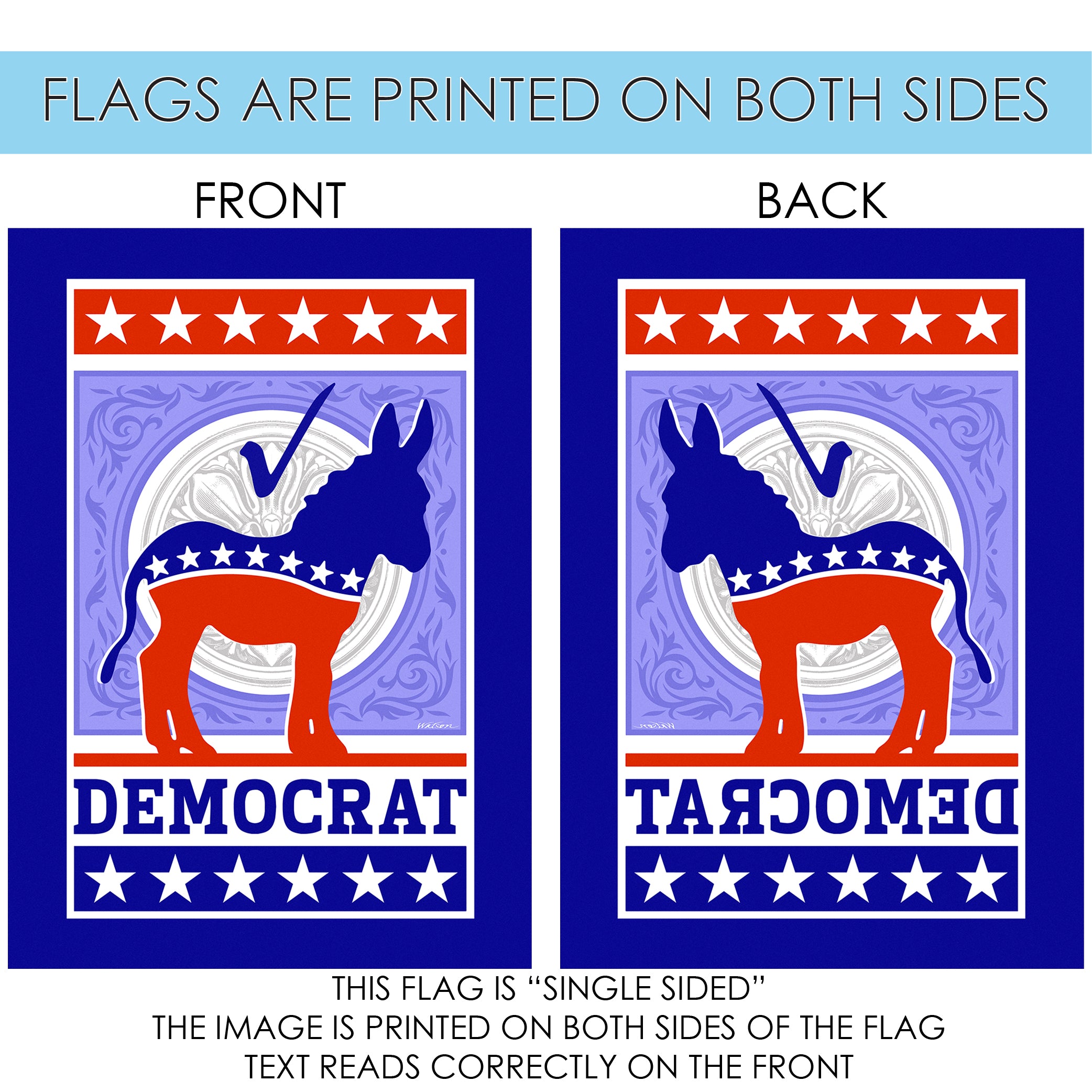 Toland Home Garden Vote Democrat Political Democrat Flag Double Sided 12x18 Inch - image 5 of 5
