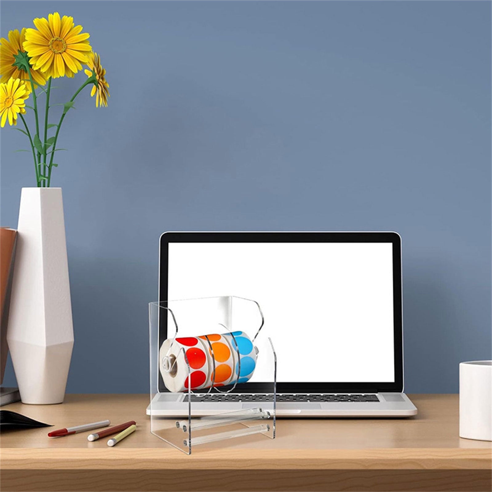 High Transparency Sturdy Acrylic Sticker Holder Conveninet Accessory for Office Supplies and Home Use Ornament