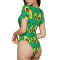 thumbnail image 3 of Easygdp Cartoon Fruit 1 Women's One-Piece Swimsuit Slim Fit Crew Neck Bodysuit Athletic Swimwear with Concealed Buckle - Small, 3 of 9