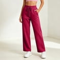 thumbnail image 6 of LIaqionyy Womens Sweatpants Wide Leg Baggy High Waisted Comfort Casual Fall Winter Workout Gym Trousers with Pockets, 6 of 7