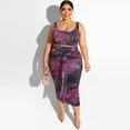 thumbnail image 2 of Costume d'Été pour Femmes Imprimé Serré Mode Décontracté Grande Taille, 2 of 9