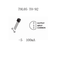 thumbnail image 3 of 100 Unidades De Regulación De Voltaje De Tres Terminales Del Transistor 79L05 TO-92-5v 100mA shamjiam Transistor del regulador de voltaje, 3 of 8