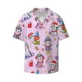 thumbnail image 3 of Cauagu Christmas Unicorns Men's Short Sleeve Button Down Hawaiian Shirt for Men Bowling Shirts Casual Summer Beach Shirt,3X-Large, 3 of 6