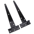 thumbnail image 4 of 2PCS 8 Inches T Shape Rustproof Iron Light Duty Shed Hinge Gate Strap Hinge Door Gates Hinges (Black), 4 of 7