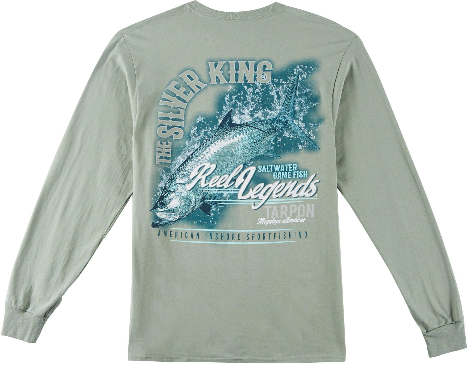 Reel Legends Reel Legends Mens Silver King Tarpon Long Sleeve TShirt