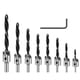 thumbnail image 3 of Contened Bit Bit Bit Woodwork Twist Counterbore Carpentry Perforación Reamer Hole Aberner Kit Herramientas de mano de acero de alta velocidad Herramientas de mano 8pcs Bits kenally TO001442-02, 3 of 7