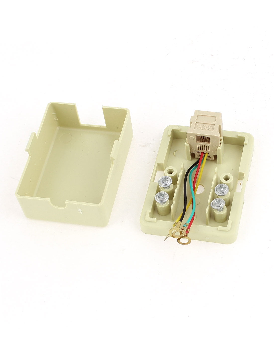 Unique Bargains Wall Mount Keystone Single Port Telephone Phone Jacks