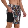 thumbnail image 3 of Daiia Forest Cute Owl Mens Swim Trunks Swim Shorts Quick Dry Swim Shorts with Mesh Lining Pockets-XX-Large, 3 of 9