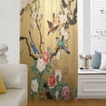 thumbnail image 6 of Vintage Spring Floral Sheer Curtains 108 Inches Extra Long, Retro Birds Flowers Light Filering Curtains, Privacy Drapes Simi Floor to Veiling Curtain for Living Room Bedroom Large Window Treatment, 6 of 9