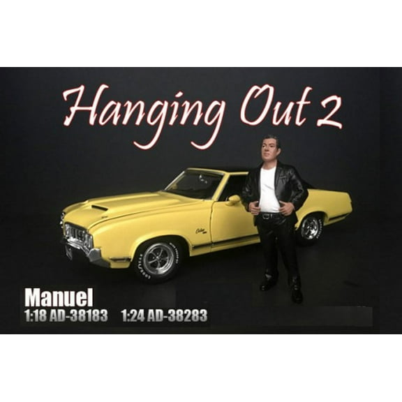 Manuel Figure, Black with White - American Diorama 38183 - 1/18 Scale Figurine - Diorama Accessory