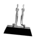 thumbnail image 5 of Estatua de pareja, escultura abstracta, minimalismo romántico, adorno de escritorio para la oficina Plata, 5 of 7
