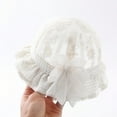 thumbnail image 4 of Little Girl Sun Hat Outdoor Sun Hat Cute Baby Girl Bucket Hat With Elastic Rope Lace Hat, 4 of 5