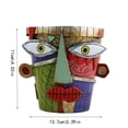 thumbnail image 3 of Abstract Color Face Plants Pots Ornament, Unique Head Planter With Sculptural Art Home Decoration For Indoor Outdoor Garden, 3 of 5