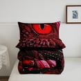 thumbnail image 5 of Red Dragon Eye Comforter Set Vintage 3D Dragon Queen Bedding Sets ,Gothic Quilt Mythical Animal Duvet Insert,Artistic Fantasy Room Decor Aesthetic, 5 of 6
