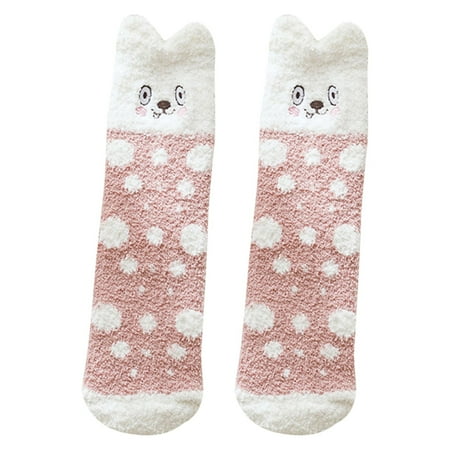 

6-Pack Womens Socks Coral Winter Cute Thick Floor Adult Home Socks