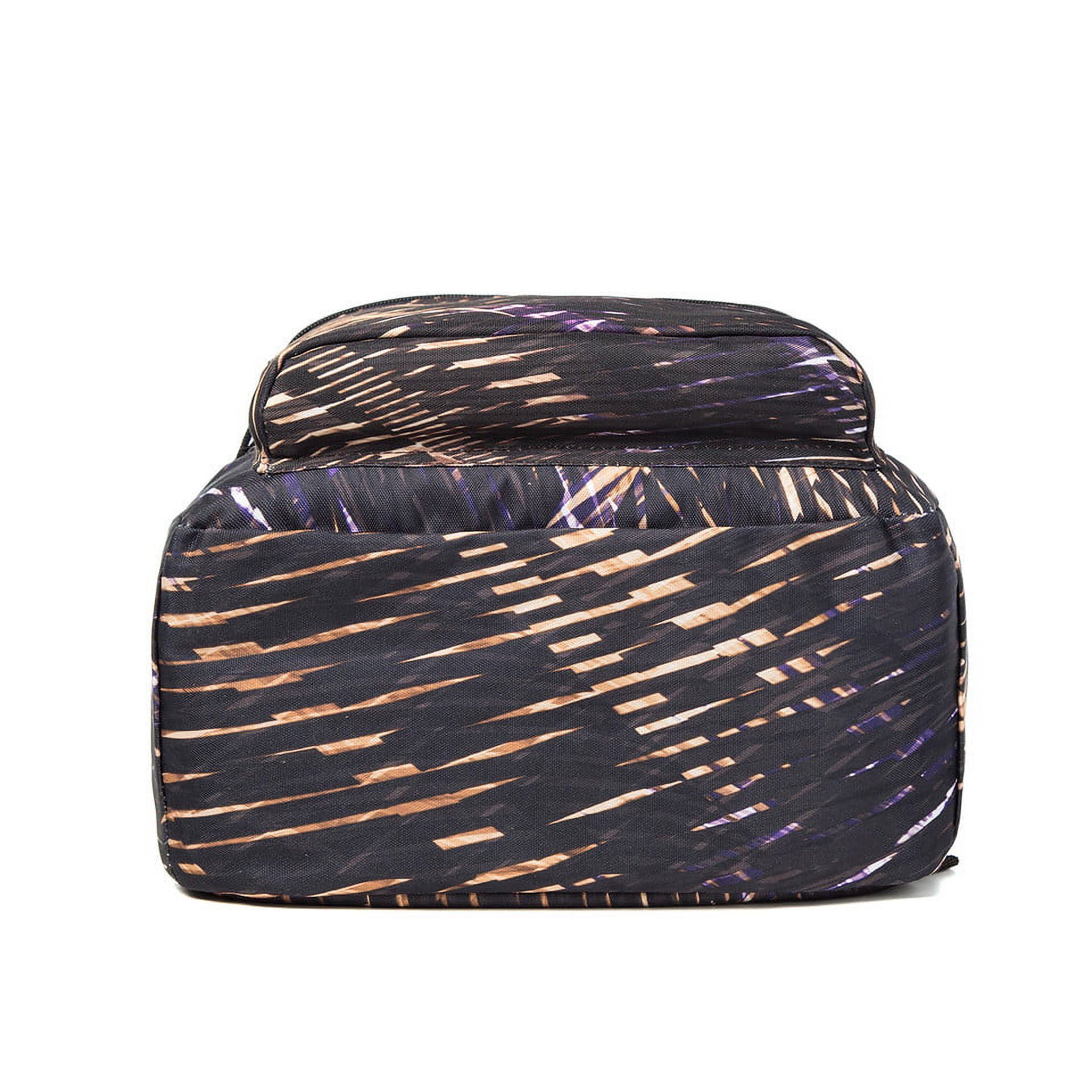 K-Cliffs  Unisex 18" Meteor Print School Backpack , Travel Daypack for Laptop  Black/Gold , Teen-Adult  100% Polyester