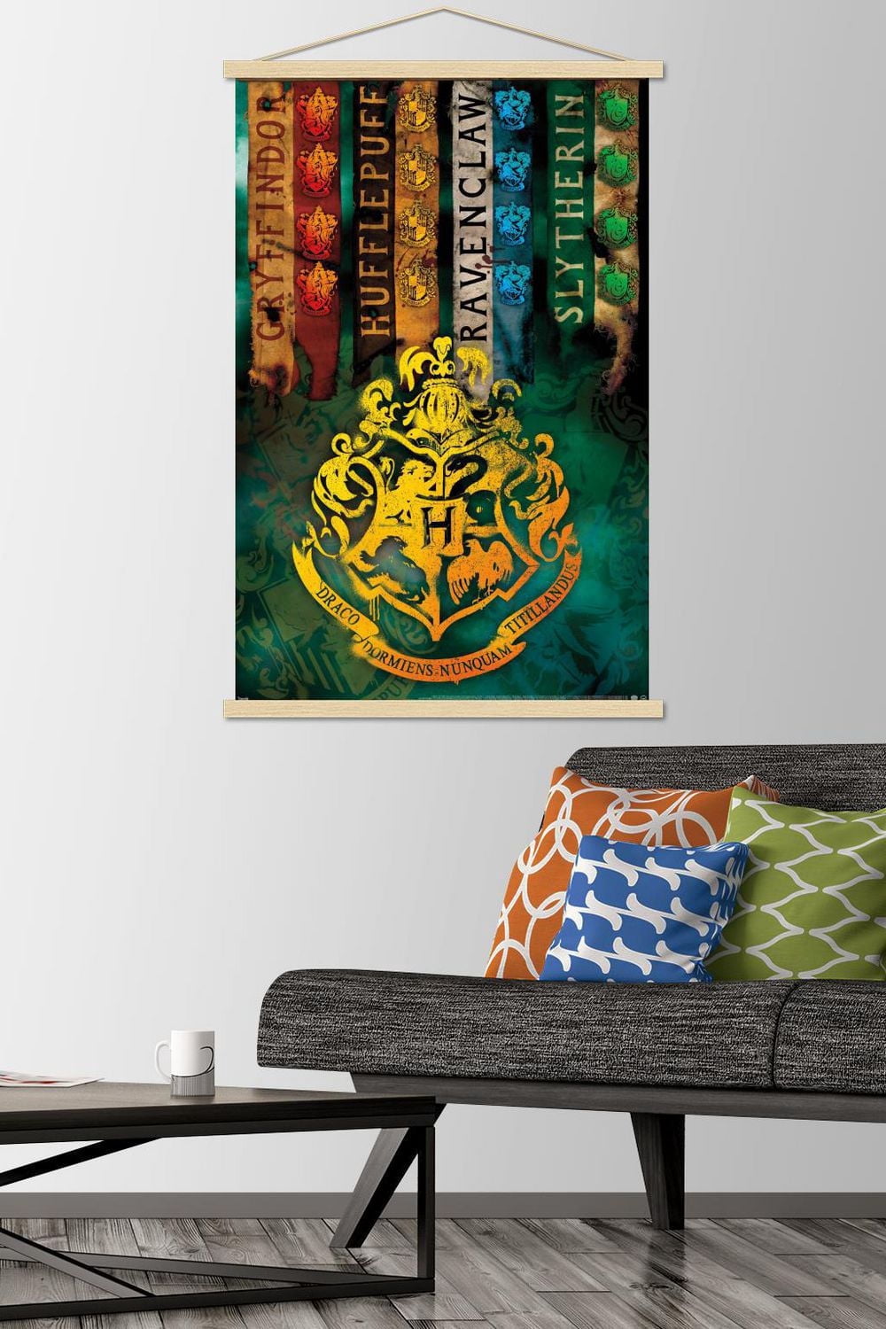 The Wizarding World: Harry Potter - House Crests Wall Poster, 14.725" x 22.375"