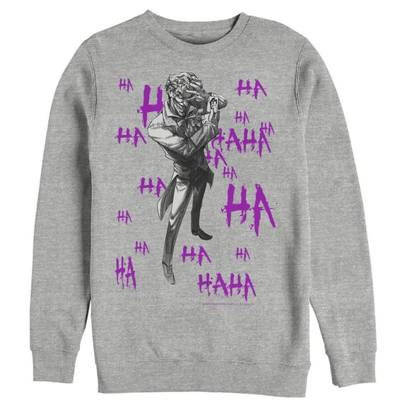 Men's Batman Joker Ha Ha  Sweatshirt Athletic Heather Small