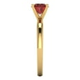 thumbnail image 3 of 1 ctw Solitaire Anniversary Ring for Women | Round Cut Natural Garnet | Hyperallergenic Solid 14K Yellow Gold, 3 of 5