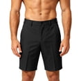 thumbnail image 4 of vdgthytj Mens Dress Shorts Straight Leg Pleated Loose Summer Business Casual Formal Work Shorts with Pockets3X-LargeBlack(3X-Large,Black), 4 of 5