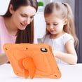 thumbnail image 7 of FJLBDE Case for iPad (A16) 11th Gen 2025/10th Gen 2022 10.9 Inch with Butterfly Stand, Shockproof Protective Tablet Cover with Pencil Holder Shoulder Strap for Kids Girls, Orange, 7 of 7
