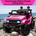 thumbnail image 7 of Geetinfly 12V Ride On Truck,Electric Car with Parent Remote Control Spring Suspension LED Lights,for Ages 3-8Y,Pink, 7 of 7
