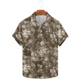 thumbnail image 2 of AHTJRT Stylish Men's Camouflage Print Button Down Short Sleeve Shirt Multicolor S, 2 of 5