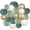 Green, variant on Paper Lanterns Party Decorations, Hanging Round Chinese Lanterns for Wedding Graduation White Birthday Decorations Pack of 20 White