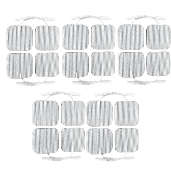 TENS Electrodes Compatible with TENS 7000, TENS 3000 - 20 Premium 2"x2" Wired Replacement Pads for TENS Units