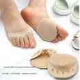 thumbnail image 3 of 3pairs Foot Pads Reusable Soft Ball of Foot Cushions Forefoot Pads for Women，Sweat Absorbent Non-Slip Foot Cover Inner Socks，Prevention Pain Relief Honeycomb Fabric Toe Socks, 3 of 6