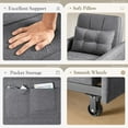 thumbnail image 6 of Furmax Adjustable Sofa Chair Bed Convertible Sleeper Sofa Chair 3 in 1 for Living Room,Black, 6 of 7
