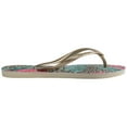 thumbnail image 2 of Havaianas Women's Slim Animal Floral Flip Flop Sandals, Beige, Size 6, 2 of 4