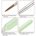 thumbnail image 4 of Uxcell 6 piezas de pinceles de detalle de 5 mm, pincel miniatura para pintura en acuarela y acrílico (00000#), verde, 4 of 6