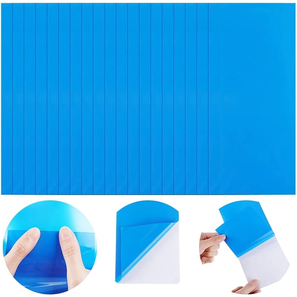 Parches de reparación autoadhesivos de PVC, parche de revestimiento de piscina de vinilo de goma para reparación de barcos para canoa, kayak, balsa, rectángulo, azul, 20 piezas ShuxiuWang 8390611664152
