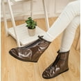 thumbnail image 4 of SHOEGIRLS Women Waterproof Shoe Covers Slip-Resistant Reusable Overshoes, Brown, L, 4 of 5