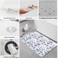 thumbnail image 4 of Kitchen Rugs and Mats,Coast Coral Summer Beach Shell Conch 2 Piece Anti Fatigue Area Runner Rug Set Comfort Standing Floor Mat,Retro Lerrer Navy Blue Non Slip Absorbent Doormats for Laundry/Bathroom, 4 of 6