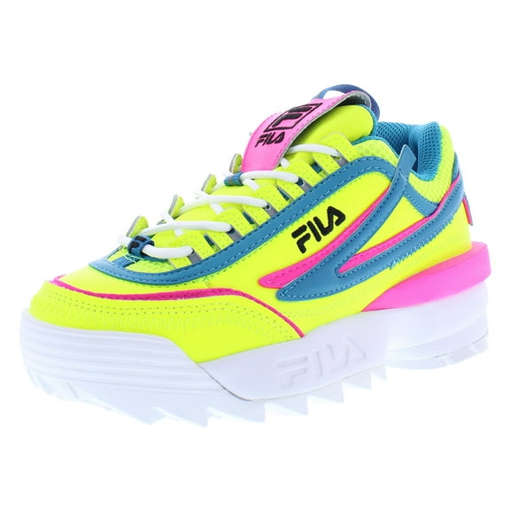 Fila Disruptor Ii Exp Girls Shoes Size 6.5, Color: Yellow/Blue/Fusha
