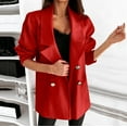 thumbnail image 1 of Vedolay Womens 2023 Suit Jackets Womens Cropped Blazer Casual Open Front Crop Blazer Jackets,Red 3XL, 1 of 5