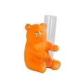 thumbnail image 1 of Jarrón transparente con figuras de animales para decorar el dormitorio. Oso naranja, 1 of 9