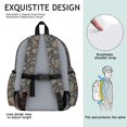 thumbnail image 5 of Paisley and Floral Black Pattern Cute School Backpack with Padded Back and Adjustable Shoulder Straps 13.4"x11"x4.7", 5 of 5