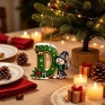 thumbnail image 6 of JeashCHAT Initial Letter Christmas Snowman Ornaments, Green Personalized Initial Christmas Ornaments, 2D Flat Acrylic Hanging Pendant Christmas Tree Decoration, Xmas Gifts, D, 6 of 6