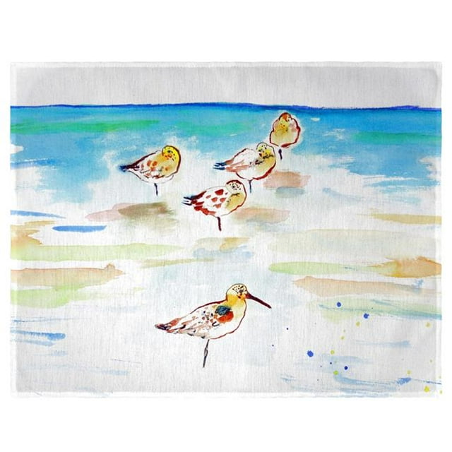 Betsy Drake PM1090 Tapis de Lieu Cinq Sanderlings - Lot de 4
