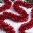 thumbnail image 3 of Christmas Tinsel Garland Holiday Home Display Wall Hanging Door Mantel Indoor Outdoor Winter Party Family Friends Seasonal Decoration, 78.7 inch 3-Piece A76, 3 of 5