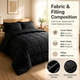 thumbnail image 3 of Soft Lightweight Bed Comforter, All‑Season Microfiber Duvet Insert, Breathable Quilted Comforter, Multi‑Color & Size Options, 3 of 7