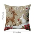 thumbnail image 3 of HomeKingdee Vintage Christmas Throw Pillow Cover, Xmas Decoration Cushion, Winter Holiday Decorative Pillow Case, Santa Claus Snowman Pillowcase, Indoor Home Bedroom Sofa Couch Decor, 3 of 6