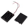 thumbnail image 1 of Plastic Battery Storage Case Box Holder For 4-AAA Battery With Wire Leads, 1 of 5