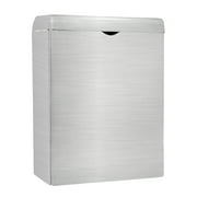Alpine Sanitary Napkin Receptacle, Stainless Steel Disposal, Wall-Mounted, Brushed Finish