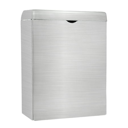 Alpine Sanitary Napkin Receptacle, Stainless Steel Disposal, Wall-Mounted, Brushed Finish